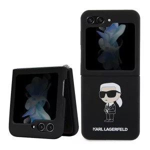 Karl Lagerfeld KLHCZF5SNIKBCK Z Flip5 keménytok fekete szilikon ikonikus szilikon