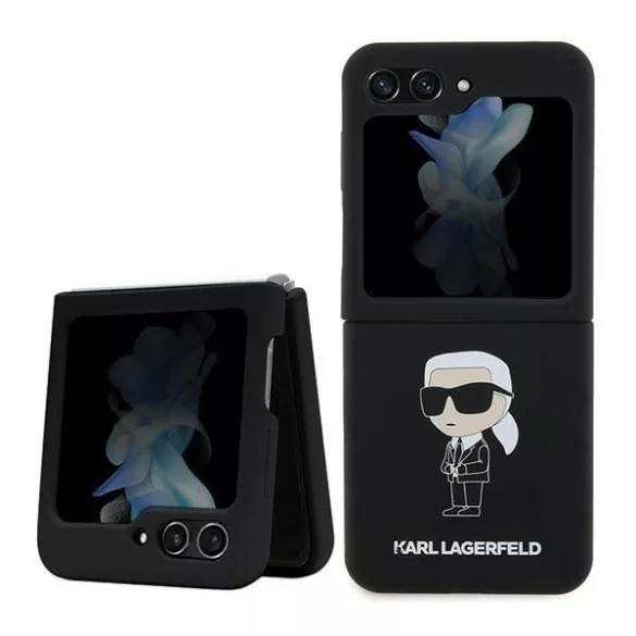 Karl Lagerfeld KLHCZF5SNIKBCK Z Flip5 keménytok fekete szilikon ikonikus szilikon