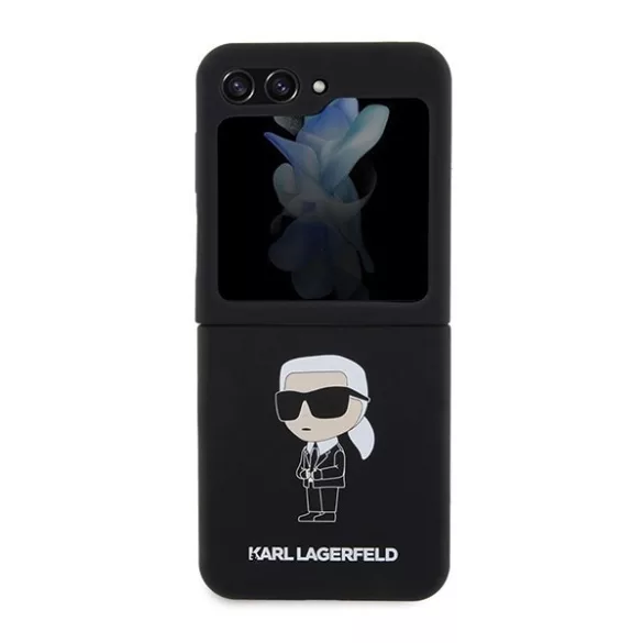 Karl Lagerfeld KLHCZF5SNIKBCK Z Flip5 keménytok fekete szilikon ikonikus szilikon
