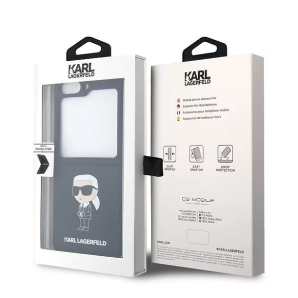 Karl Lagerfeld KLHCZF5SNIKBCK Z Flip5 keménytok fekete szilikon ikonikus szilikon