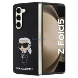   Karl Lagerfeld KLHCZFD5SNIKBCK Z Fold5 keménytok fekete szilikon ikonikus szilikon