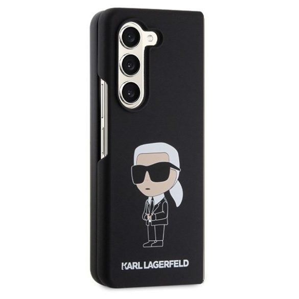 Karl Lagerfeld KLHCZFD5SNIKBCK Z Fold5 keménytok fekete szilikon ikonikus szilikon