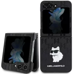   Karl Lagerfeld KLHCZF5SAPCHNPK Z Flip5 F731 keménytok fekete Saffiano Monogram Choupette Pin