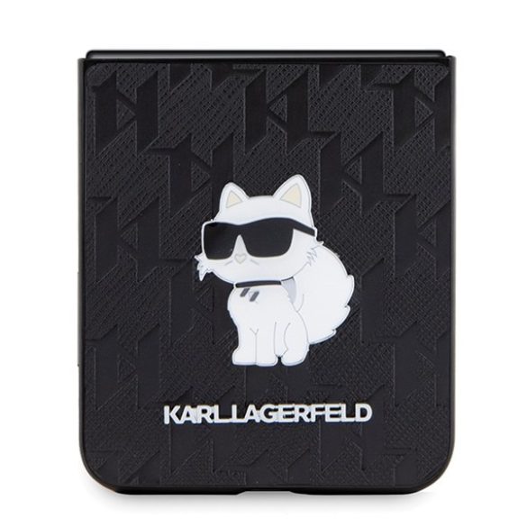 Karl Lagerfeld KLHCZF5SAPCHNPK Z Flip5 F731 keménytok fekete Saffiano Monogram Choupette Pin