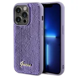   Guess GUHCP13LPSFDGSUiPhone 13 Pro / 13 6.1" lila keménytok Sequin Script Metal