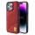 Ferrari FEHCP15LPWAR iPhone 15 Pro 6.1" piros keménytok Perforált hullámok fém logóval