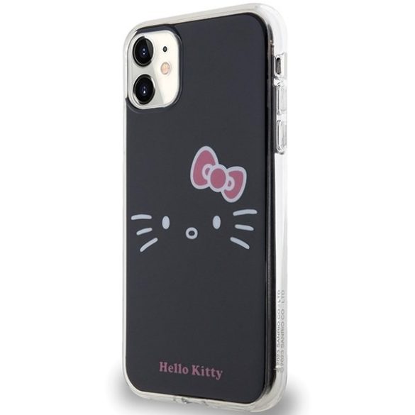 Hello Kitty HKHCN61HKHLK iPhone 11  6.1" fekete keménytok IML Kitty Face