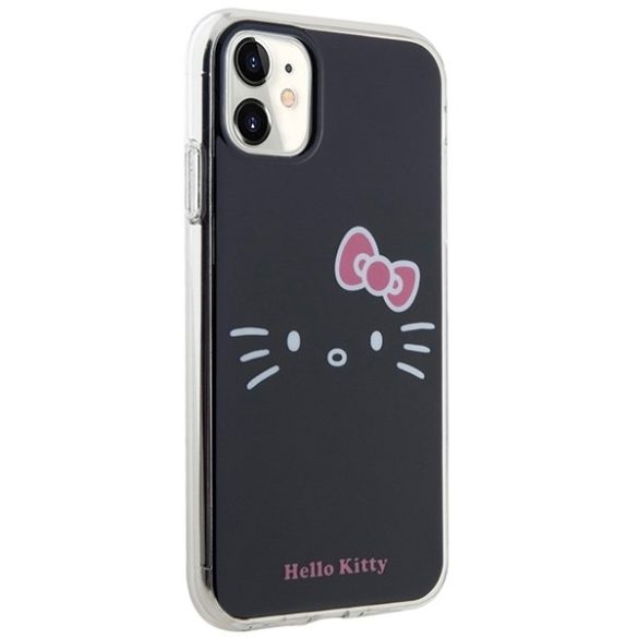 Hello Kitty HKHCN61HKHLK iPhone 11  6.1" fekete keménytok IML Kitty Face