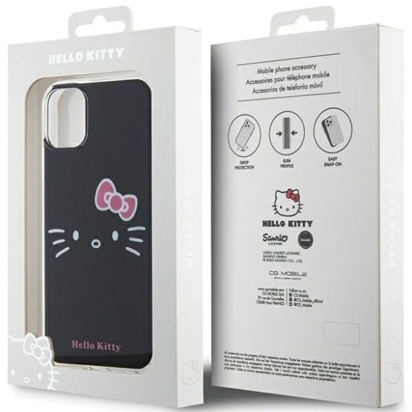 Hello Kitty HKHCN61HKHLK iPhone 11  6.1" fekete keménytok IML Kitty Face