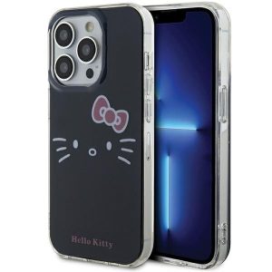 Hello Kitty HKHCP13XHKHLK iPhone 13 Pro Max 6.7" fekete keménytok IML Kitty Face