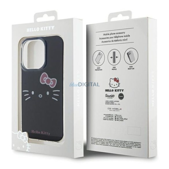 Hello Kitty HKHCP14XHKHLK iPhone 14 Pro Max 6.7" fekete keménytok IML Kitty Face