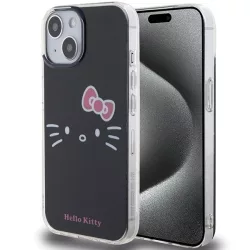   Hello Kitty HKHCP15SHKHLK iPhone 15 6.1" fekete keménytok IML Kitty Face IML Kitty Face