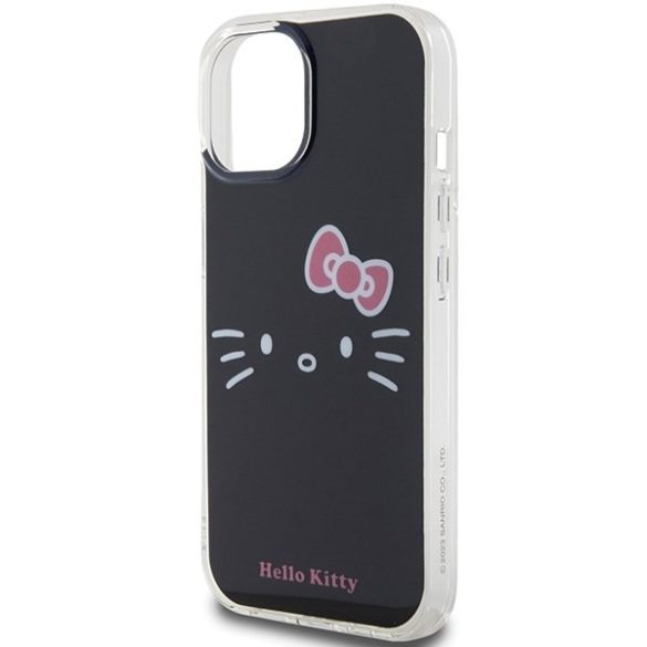 Hello Kitty HKHCP15SHKHLK iPhone 15 / 14 / 13 6.1" fekete keménytok IML Kitty Face IML Kitty Face