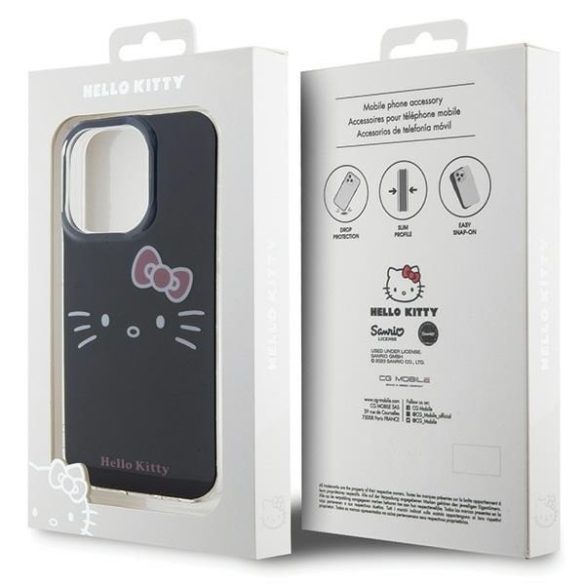 Hello Kitty HKHCP15LHKHLK iPhone 15 Pro 6.1" fekete keménytok IML Kitty Face