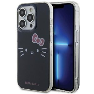 Hello Kitty HKHCP15XHKHLK iPhone 15 Pro Max 6.7" fekete keménytok IML Kitty Face