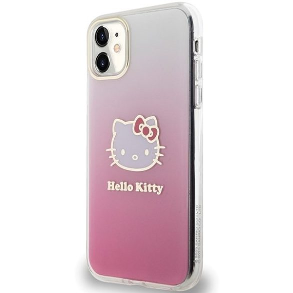 Hello Kitty HKHCN61HDGKEP iPhone 11 / Xr 6.1" rózsaszín keménytok IML Gradient Electrop Kitty fej IML Gradient Electrop Kitty fej