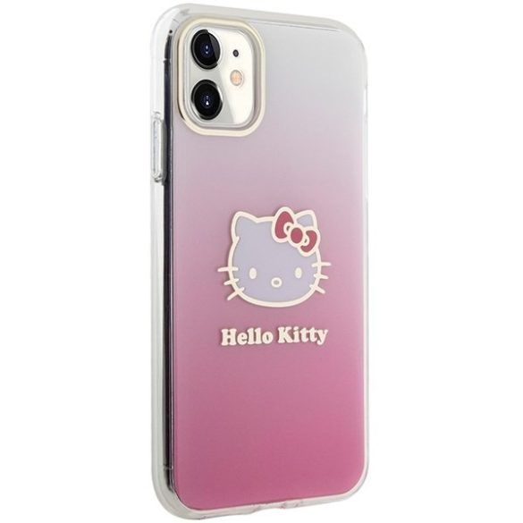 Hello Kitty HKHCN61HDGKEP iPhone 11 / Xr 6.1" rózsaszín keménytok IML Gradient Electrop Kitty fej IML Gradient Electrop Kitty fej