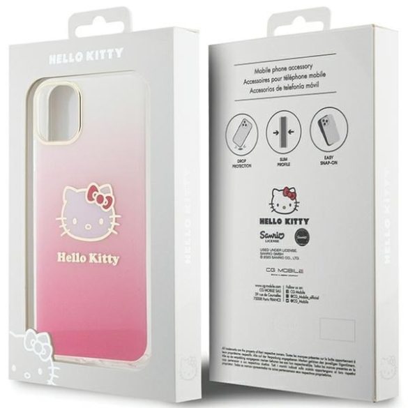 Hello Kitty HKHCN61HDGKEP iPhone 11 / Xr 6.1" rózsaszín keménytok IML Gradient Electrop Kitty fej IML Gradient Electrop Kitty fej