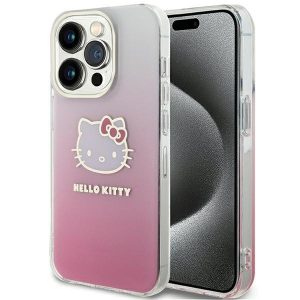 Hello Kitty HKHCP13LHDGKEP iPhone 13 Pro / 13 6.1" rózsaszín keménytok IML Gradient Electrop Kitty fej IML Gradient Electrop Kitty fej