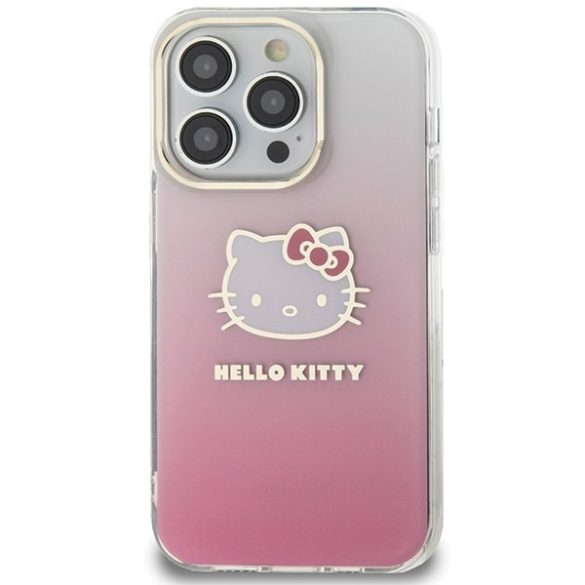 Hello Kitty HKHCP14LHDGKEP iPhone 14 Pro 6.1" rózsaszín keménytok IML Gradient Electrop Kitty fej IML Gradient Electrop Kitty fej