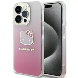   Hello Kitty HKHCP15LHDGKEP iPhone 15 Pro 6.1" rózsaszín keménytok IML Gradient Electrop Kitty fej IML Gradient Electrop Kitty fej