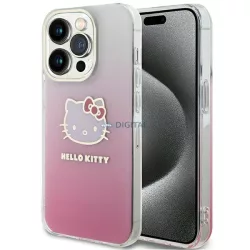   Hello Kitty HKHCP15XHDGKEP iPhone 15 Pro Max 6.7" rózsaszín keménytok IML Gradient Electrop Kitty fej IML Gradient Electrop Kitty fej