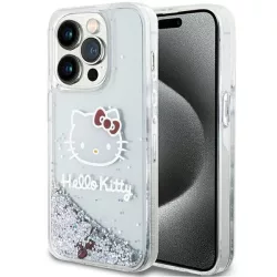   Hello Kitty HKHCP14LLIKHET iPhone 14 Pro 6.1" ezüst keménytok folyékony Glitter Charms Kitty Head, csillogó sármok