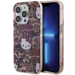   Hello Kitty HKHCP13LHDGPTP iPhone 13 Pro / 13 6.1" rózsaszín keménytok IML címkék Graffiti