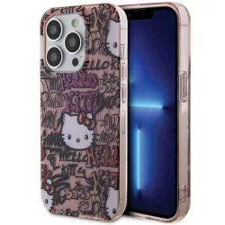   Hello Kitty HKHCP14XHDGPTP iPhone 14 Pro Max 6.7" rózsaszín keménytok IML címkék Graffiti