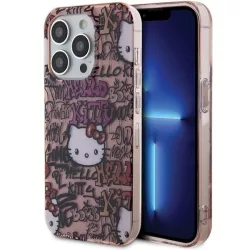   Hello Kitty HKHCP15LHDGPTP iPhone 15 Pro 6.1" rózsaszín keménytok IML címkék Graffiti