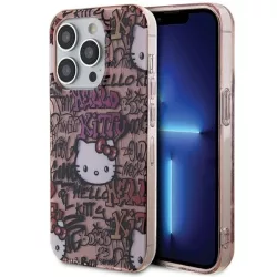   Hello Kitty HKHCP15XHDGPTP iPhone 15 Pro Max 6.7" rózsaszín keménytok IML címkék Graffiti
