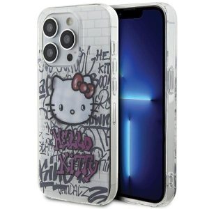 Hello Kitty HKHCP15XHDGPHT iPhone 15 Pro Max 6.7" fehér keménytok IML Kitty On Bricks Graffiti IML Kitty On Bricks Graffiti