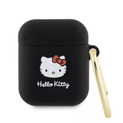   Hello Kitty HKA23DKHSK Airpods 1/2 tok fekete Szilikon 3D Kitty fej 3D Kitty fej