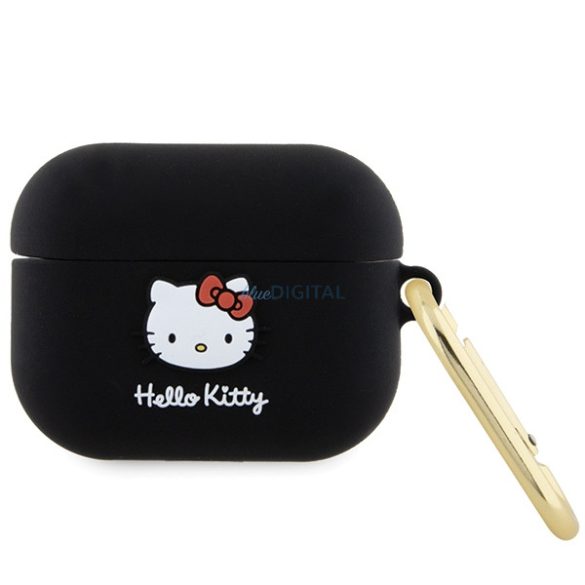 Hello Kitty HKAP3DKHSK Airpods Pro tok fekete Szilikon 3D Kitty Head 3D Kitty fej
