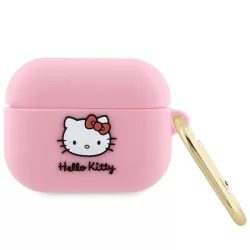   Hello Kitty HKAP3DKHSP Airpods Pro tok rózsaszín szilikon 3D Kitty Head 3D Kitty fej