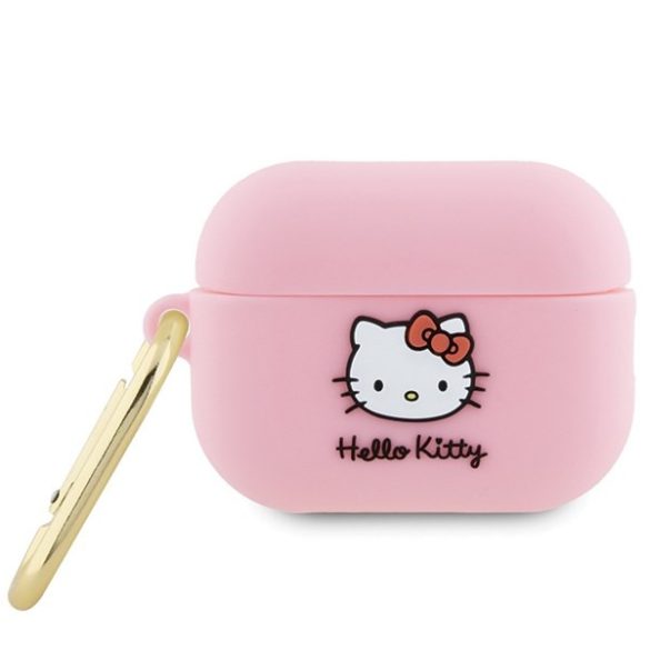 Hello Kitty HKAP23DKHSP Airpods Pro 2 (2022/2023) tok rózsaszín szilikon 3D Kitty Head 3D Kitty fej