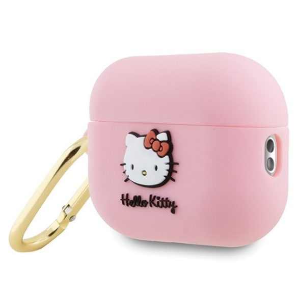 Hello Kitty HKAP23DKHSP Airpods Pro 2 (2022/2023) tok rózsaszín szilikon 3D Kitty Head 3D Kitty fej