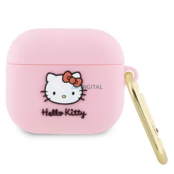   Hello Kitty HKA33DKHSP Airpods 3 tok rózsaszín szilikon 3D Kitty Head 3D Kitty fej