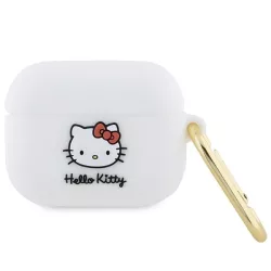   Hello Kitty HKAP3DKHSH Airpods Pro tok fehér szilikon 3D Kitty Head 3D Kitty fej