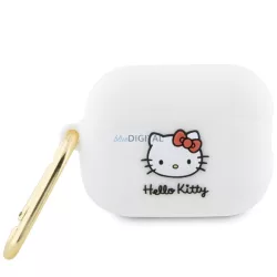   Hello Kitty HKAP23DKHSH Airpods Pro 2 (2022/2023) tok fehér szilikon 3D Kitty Head 3D Kitty fej