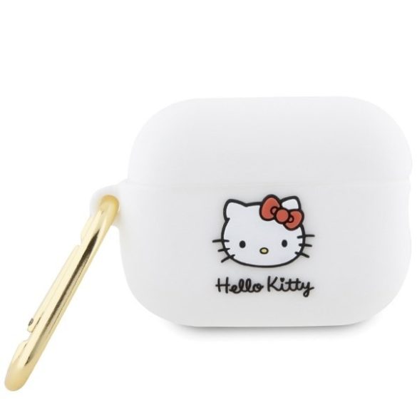 Hello Kitty HKAP23DKHSH Airpods Pro 2 (2022/2023) tok fehér szilikon 3D Kitty Head 3D Kitty fej