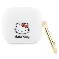   Hello Kitty HKA33DKHSH Airpods 3 tok fehér szilikon 3D Kitty fej 3D Kitty fej
