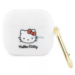   Hello Kitty HKA33DKHSH Airpods 3 tok fehér szilikon 3D Kitty fej 3D Kitty fej