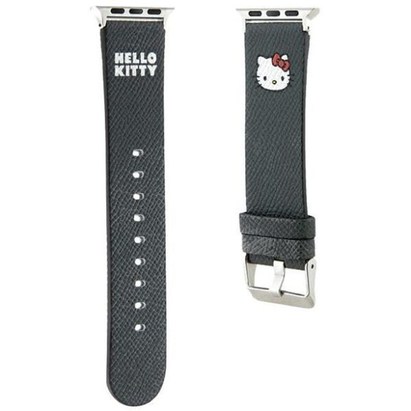 Hello Kitty óraszíj HKAWMPGKKHK Apple Watch 38/40/41mm fekete szíj Kitty Head Kitty Head