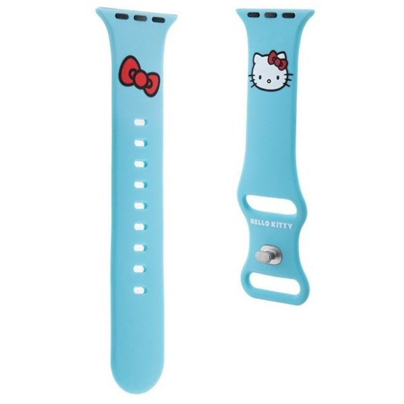 Hello Kitty óraszíj HKAWMSCHBLB Apple Watch 38/40/41mm kék szíj Szilikon Kitty Head