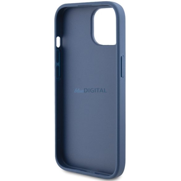 Guess GUHCP15S4GMGBL iPhone 15 / 14 / 13 6.1" kék keménytok 4G nagy fém logóval