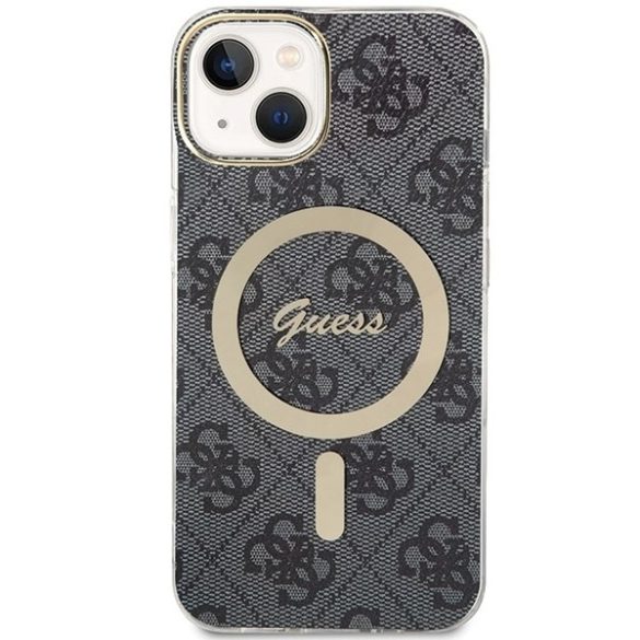 Guess GUHMP15SH4STK iPhone 15 / 14 / 13 6,1" fekete keménytok IML 4G MagSafe