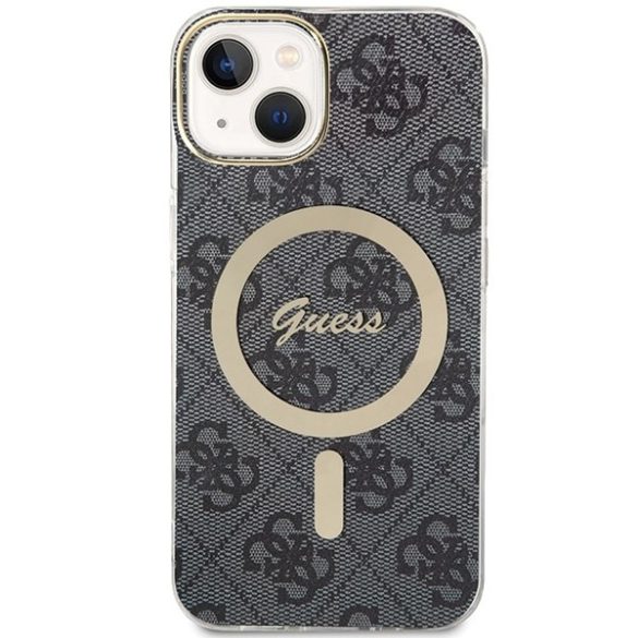 Guess GUHMP15MH4STK iPhone 15 Plus / 14 Plus 6.7" fekete keménytok 4G MagSafe