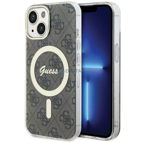 Guess GUHMP15SH4STW iPhone 15 / 14 / 13 6,1 hüvelykes barna keménytok, IML, 4G, MagSafe