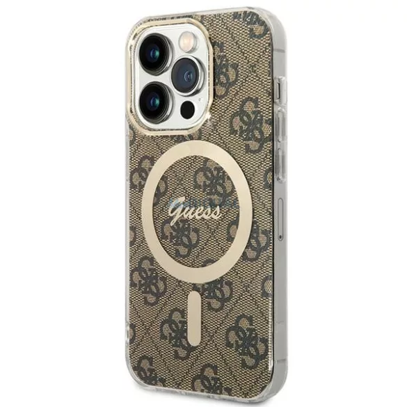 Guess GUHMP15LH4STW iPhone 15 Pro 6,1 hüvelykes barna keménytok, IML, 4G, MagSafe
